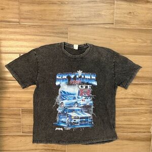 Heavyweight Black vintage skyline Nissan GTR car tee #gtr
